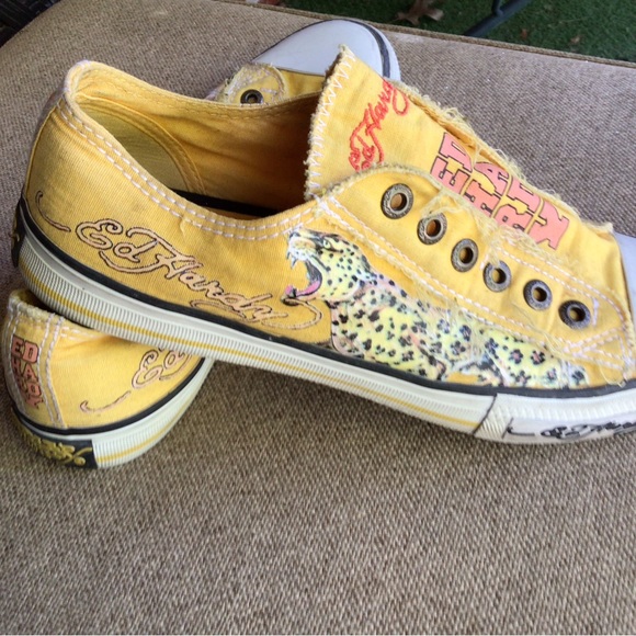 Ed Hardy cheetah graphic sneakers Size 8 - Picture 6 of 13